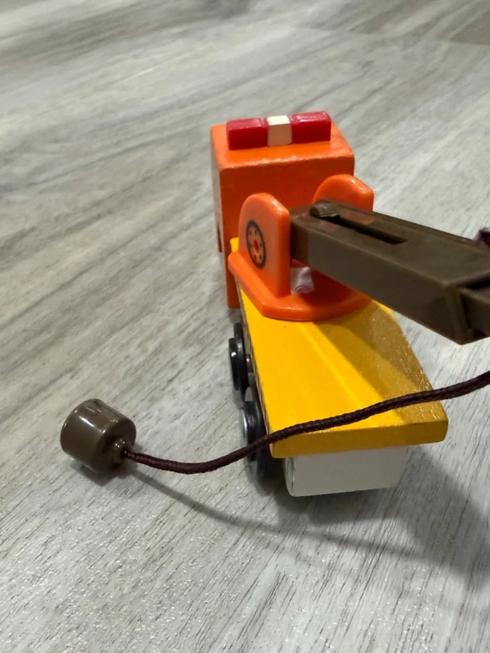 Battat Wood & Wheels Wooden Tow Crane Trucks Lot of 2